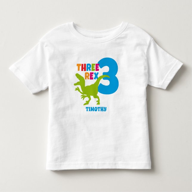 T-shirt Pour Les Tous Petits 3 Rex personnalisé (Devant)