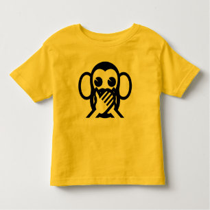 T-shirt Pour Les Tous Petits 3 Singes Sages Iwazaru 言 わ ざ Ne る Pas De Mal Emoji