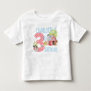 T-shirt Pour Les Tous Petits 3e anniversaire ferme Barnyard animal anniversaire