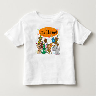 T-shirt Pour Les Tous Petits 3ème anniversaire d'animaux