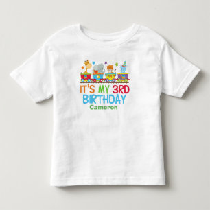 T-shirt Pour Les Tous Petits 3ème anniversaire de cirque de train fait sur