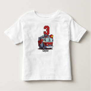 T-shirt Pour Les Tous Petits 3ème Camion de pompiers d'anniversaire