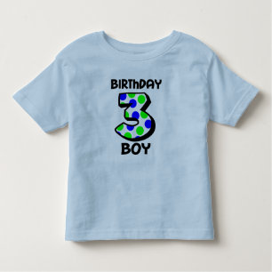 T-shirt Pour Les Tous Petits 3ème Chemise de garçon d'anniversaire