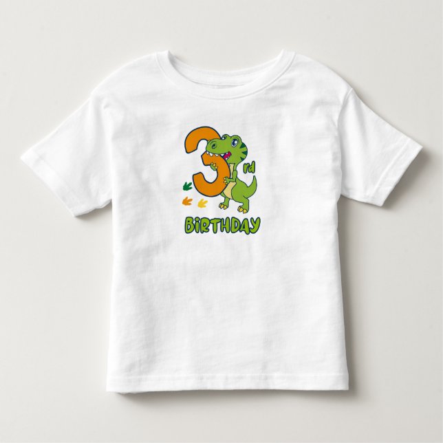 T-shirt Pour Les Tous Petits 3rd birthday dinosaur  (Devant)