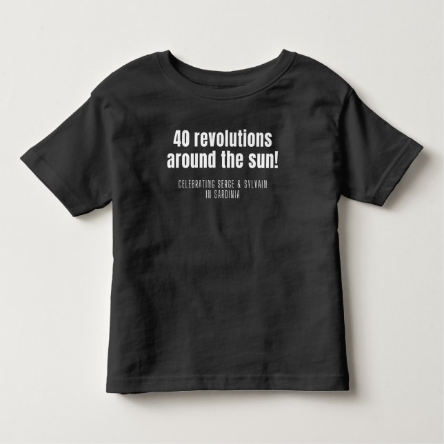 T-shirt Pour Les Tous Petits "40 Révolutions..." chemise (Devant)
