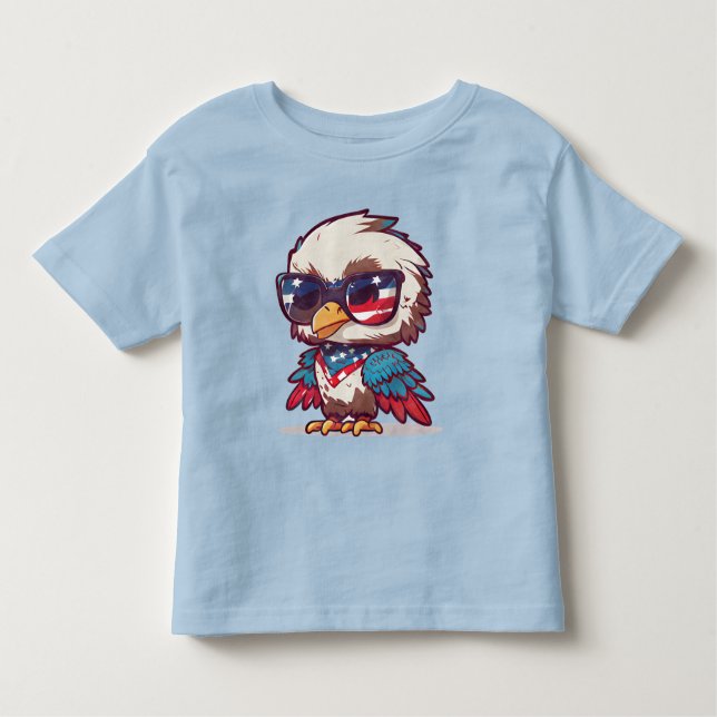 T-shirt Pour Les Tous Petits 4 juillet Aigle (Devant)