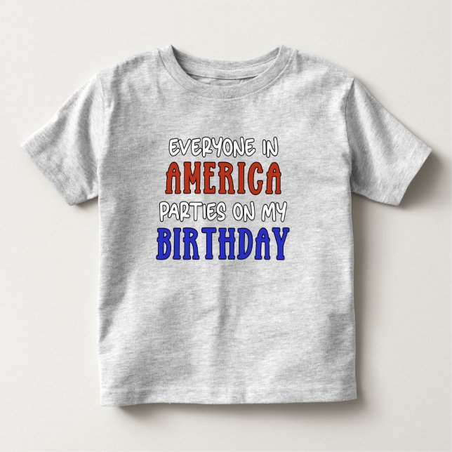 T-shirt Pour Les Tous Petits 4 juillet Anniversaire drôle (Devant)