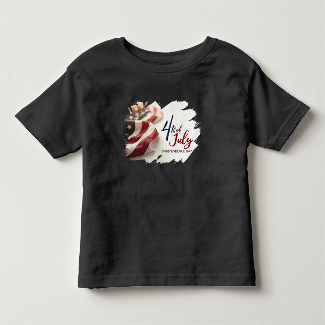 T-shirt Pour Les Tous Petits 4 juillet Jour de l'Indépendance Création patrioti (Devant)