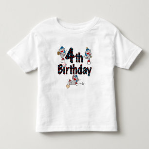 T-shirt Pour Les Tous Petits 4e anniversaire de baseball de singe de soq