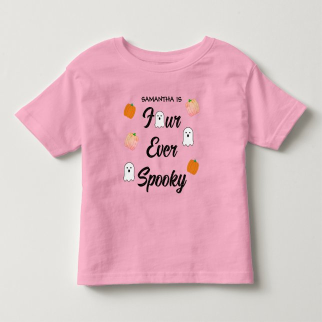 T-shirt Pour Les Tous Petits 4e anniversaire éffrayant (Devant)