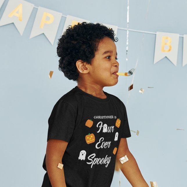 T-shirt Pour Les Tous Petits 4e anniversaire éffrayant (Créateur téléchargé)