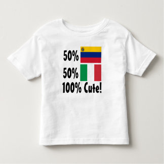 T-shirt Pour Les Tous Petits 50% Venezuela 50% Italien 100% Cute