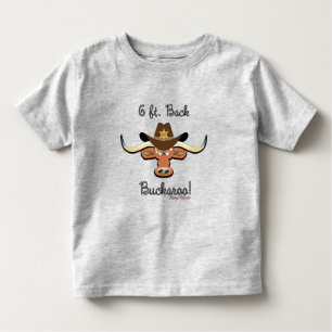 T-shirt Pour Les Tous Petits 6 Pieds. Back Buckaroo, Longhorn Steer
