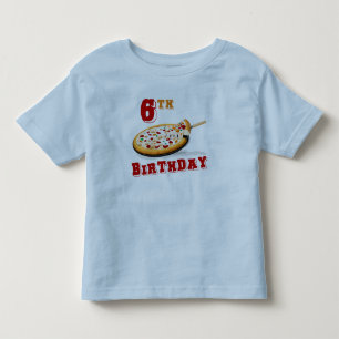 T-shirt Pour Les Tous Petits 6ème anniversaire Pizza Party