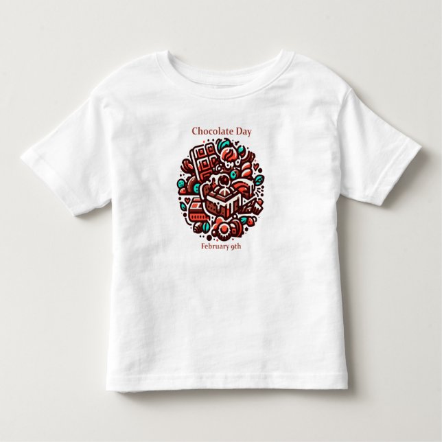 T-shirt Pour Les Tous Petits 9 février - Journée du chocolat (Devant)