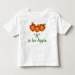 T-shirt Pour Les Tous Petits A est pour Apple apprennent à orthographier le