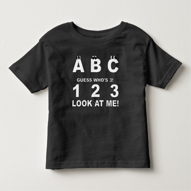 T-shirt Pour Les Tous Petits ABC Regardez qui est 3 impression (Devant)