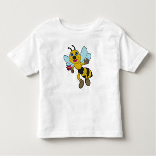 T-shirt Pour Les Tous Petits Abeille à fleurs