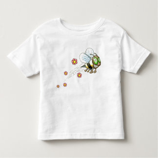 T-shirt Pour Les Tous Petits Abeille avec les fleurs roses