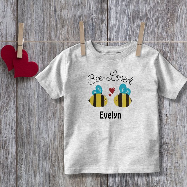 T-shirt Pour Les Tous Petits Abeille joueuse aimée Personnalisée (Créateur téléchargé)