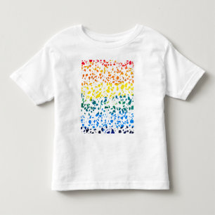 T-shirt Pour Les Tous Petits Abstrait Terrazzo Mosaic coloré Rainbow Motif