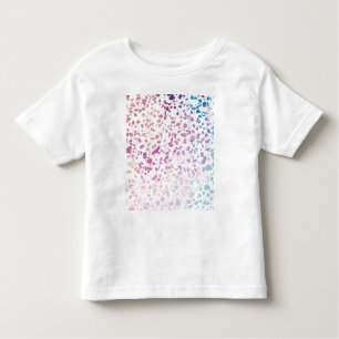 T-shirt Pour Les Tous Petits Abstrait Terrazzo Mosaic rose et Motif bleu