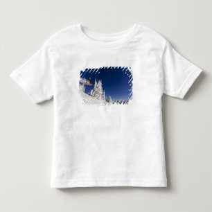 T-shirt Pour Les Tous Petits Action de snowboard à Whitefish Mountain Resort