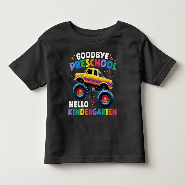 T-shirt Pour Les Tous Petits Adieu Camion Monster de l'école maternelle (Devant)
