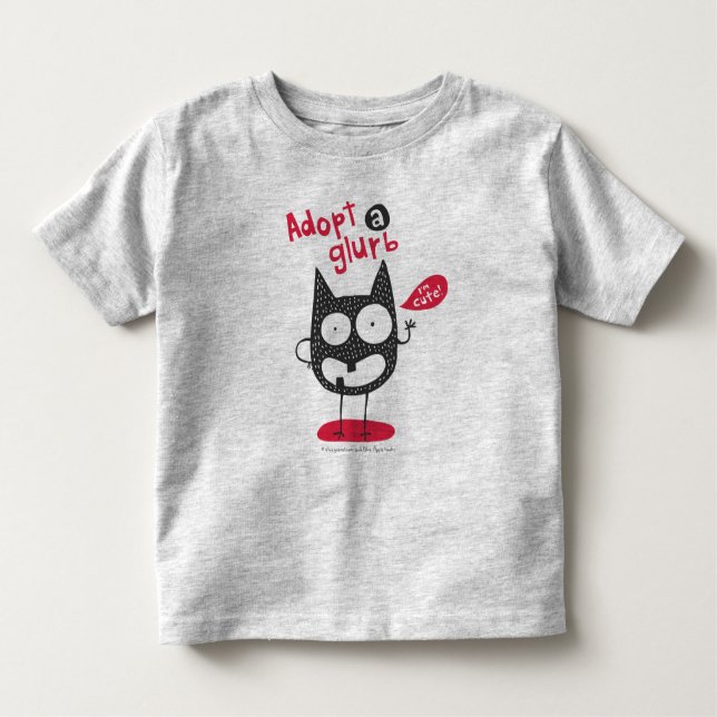T-shirt Pour Les Tous Petits Adoptez un Glurb (Devant)