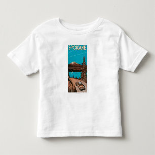 T-shirt Pour Les Tous Petits Affiche #2Spokane, WA de la publicité de Spokane