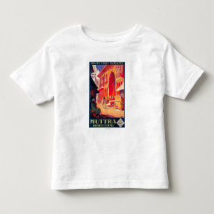 T-shirt Pour Les Tous Petits Affiche de voyage de temple de Muttra Krishna