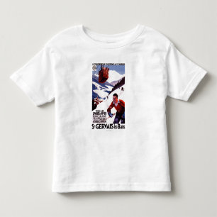 T-shirt Pour Les Tous Petits Affiche ferroviaire de promo de funiculaire de
