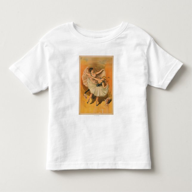 T-shirt Pour Les Tous Petits Affiche théâtrale de deux ballerines (Devant)