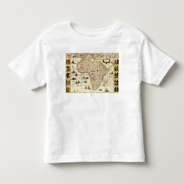 T-shirt Pour Les Tous Petits AfricaPanoramic MapAfrica 2 (Devant)