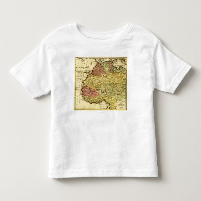 T-shirt Pour Les Tous Petits AfricaPanoramic occidental MapWestern Afrique 2 (Devant)