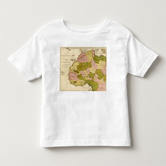 T-shirt Pour Les Tous Petits AfricaPanoramic occidental MapWestern Afrique 3 (Devant)