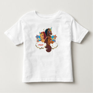 T-shirt Pour Les Tous Petits Afro Unicorn "Fabriqué en magie" Trio Design