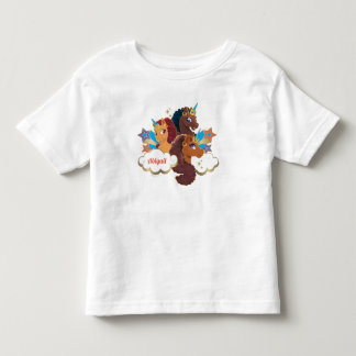 T-shirt Pour Les Tous Petits Afro Unicorn "Fabriqué en magie" Trio Design