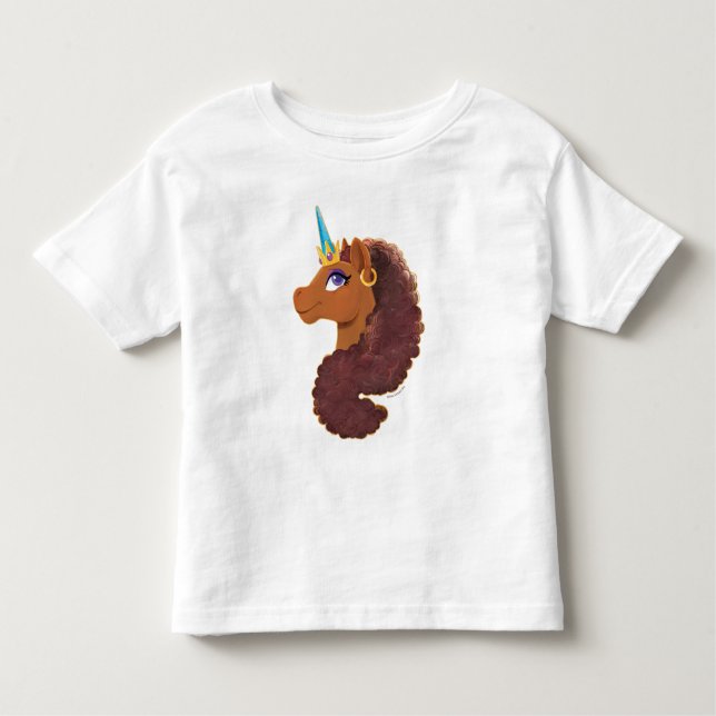 T-shirt Pour Les Tous Petits Afro Unicorn | Unique (Devant)
