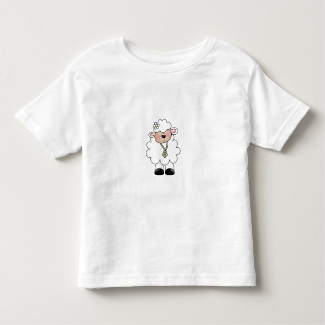 T-shirt Pour Les Tous Petits Agneau blanc (Devant)