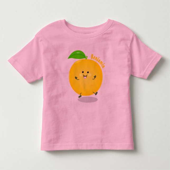 T-shirt Pour Les Tous Petits Agréable agrumes d'orange (Devant)
