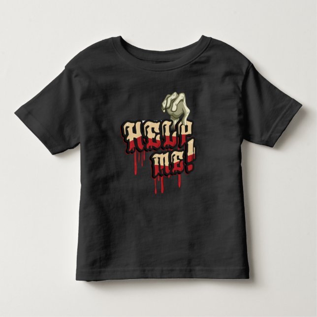 T-shirt Pour Les Tous Petits Aidez-moi avec la main Zombie (Devant)