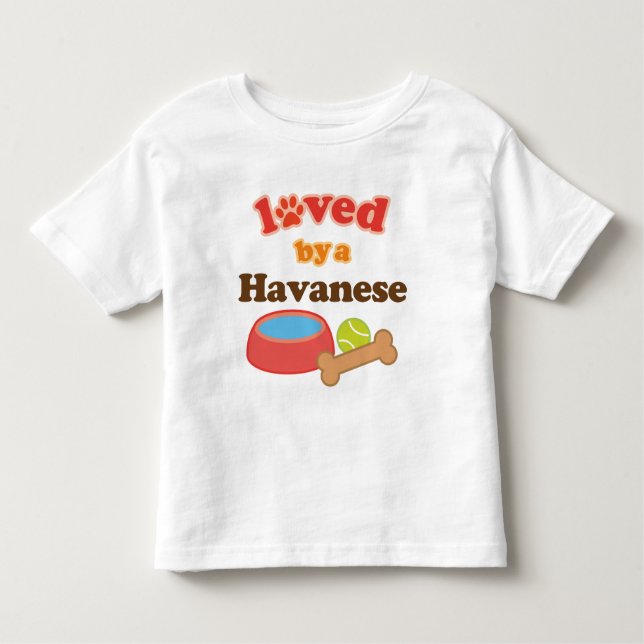 T-shirt Pour Les Tous Petits Aimé par un Havanese (race de chien) (Devant)