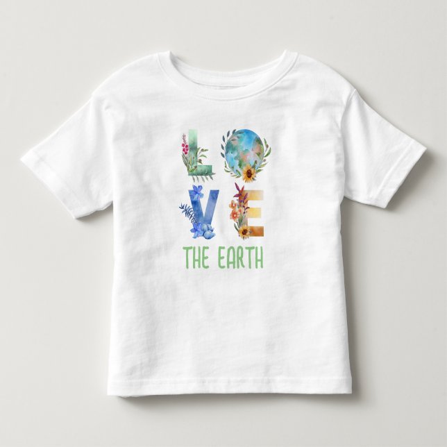 T-SHIRT POUR LES TOUS PETITS AIMEZ LA TERRE  (Devant)