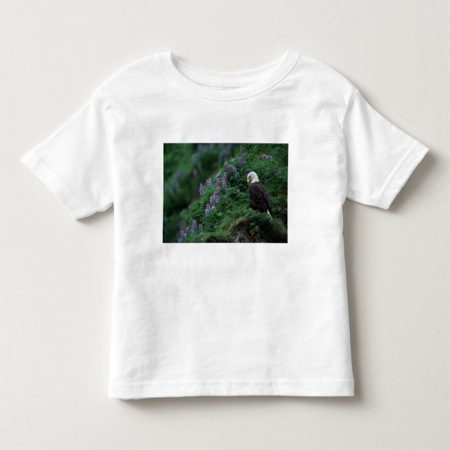 T-shirt Pour Les Tous Petits Alaska, île de l'Unalaska Aigle Bald parmi Nootka (Devant)