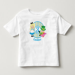 T-shirt Pour Les Tous Petits Alice au pays des merveilles mignon Anniversaire d