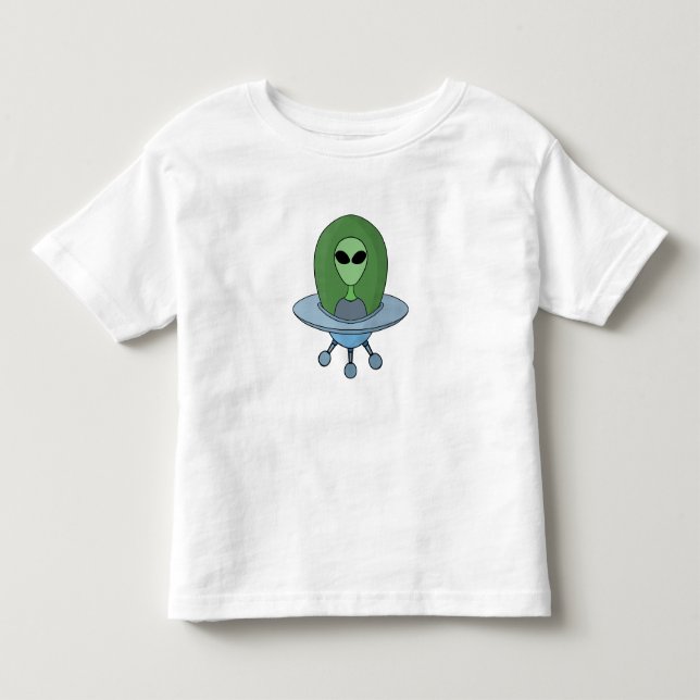 T-shirt Pour Les Tous Petits Alien dans son petit vaisseau spatial (Devant)