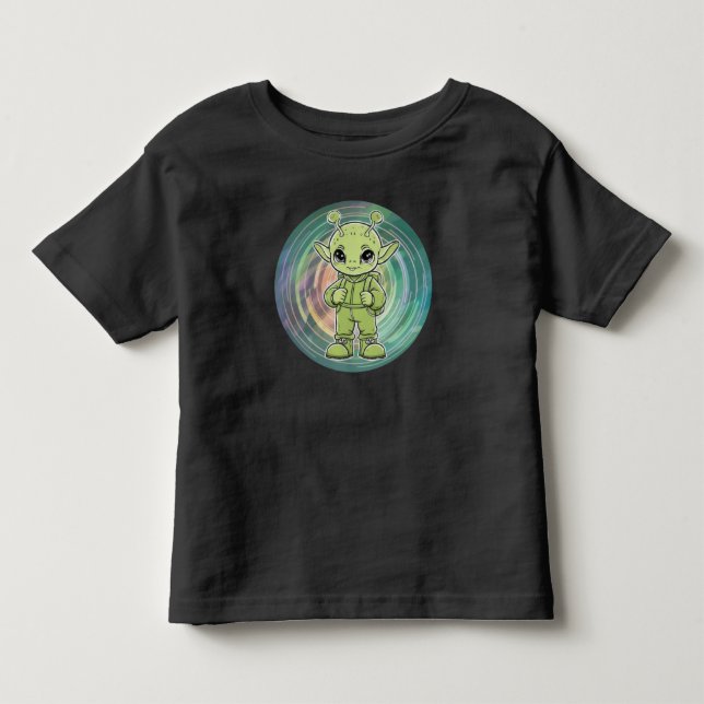 T-shirt Pour Les Tous Petits Alien Vert (Devant)