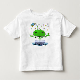 T-shirt Pour Les Tous Petits Aliens de l'espace extra-atmosphérique vert mignon