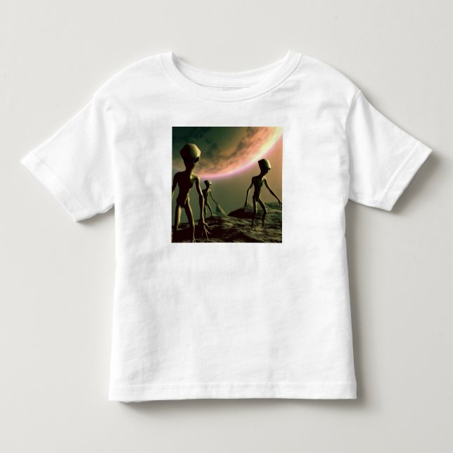 T-shirt Pour Les Tous Petits ALIENS gris SF 2 (Devant)